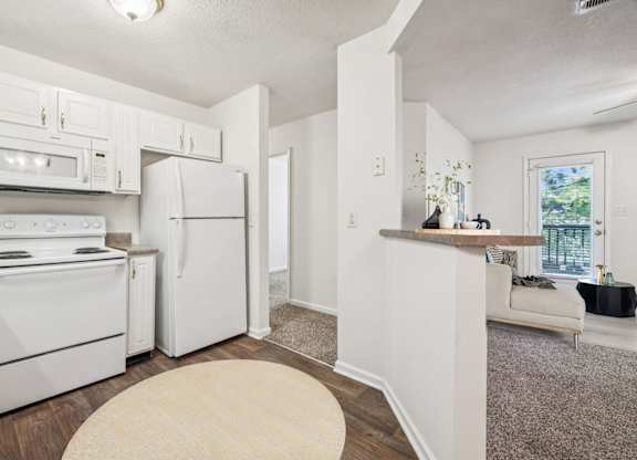Kitchen with White Appliances
