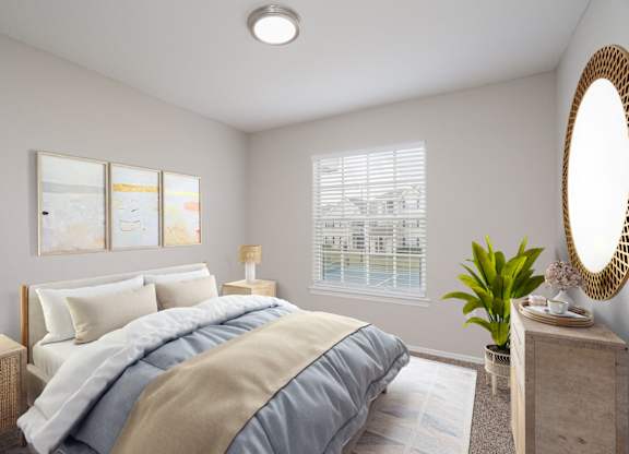 Bedroom with Plush Carpeting