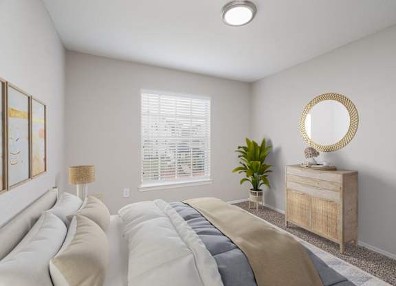 Bedroom with Plush Carpeting
