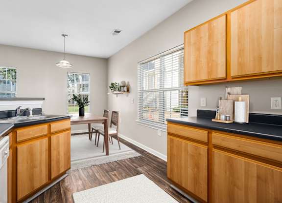 Kitchen with Wood Cabinets