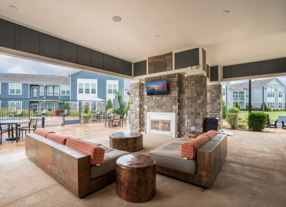 Outdoor Lounge Area Overlooking the Pool and Sundeck