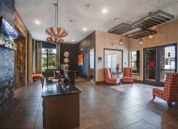 Clubhouse Lobby with Plush Seating