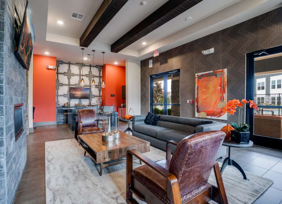 Clubhouse Lounge and Kitchen Area