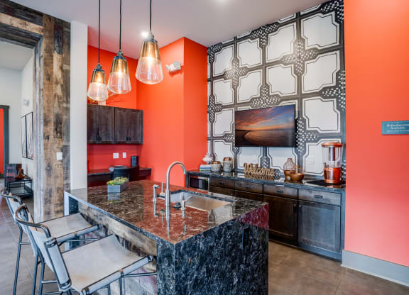 Large Infinity Kitchen Island in the Clubhouse Kitchen