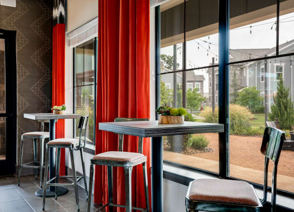 High Top Tables at the Clubhouse