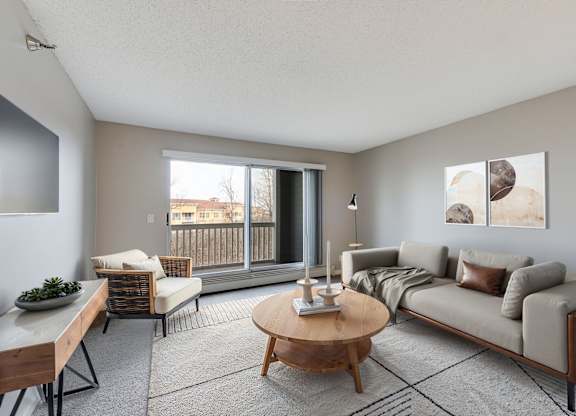 Spacious Living Area with Carpet