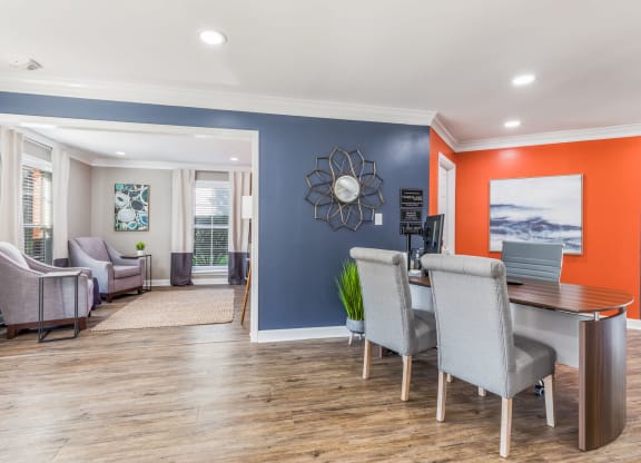 Clubhouse Office Area and Seating Area