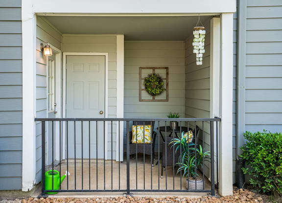 Private Patio with Light