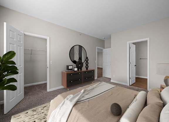 Bedroom With Walk-In Closet