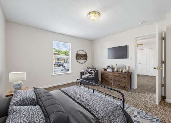 Bedroom with Plush Carpeting