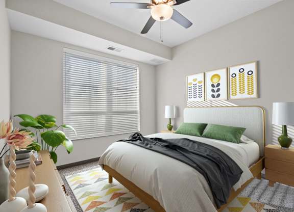 Bedroom with Plush Carpeting