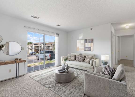 Living Area with Patio Walkout
