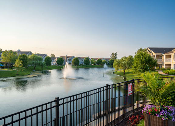 Lake with Large Fountains