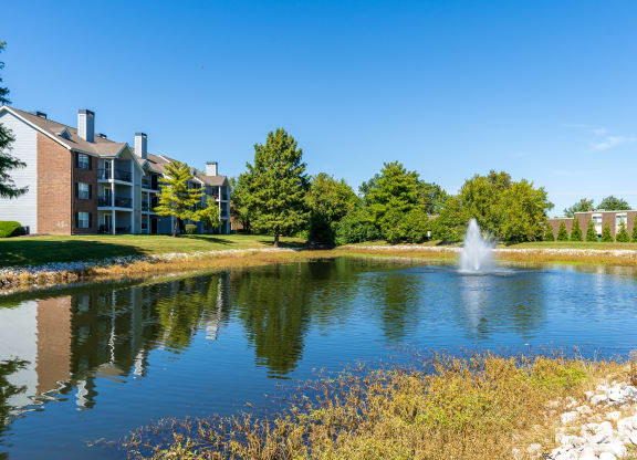 Apartment Homes at Pelican Cove Overlooking the Pond with Fountain