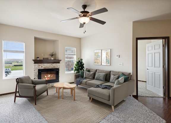 Living Room with Fireplace