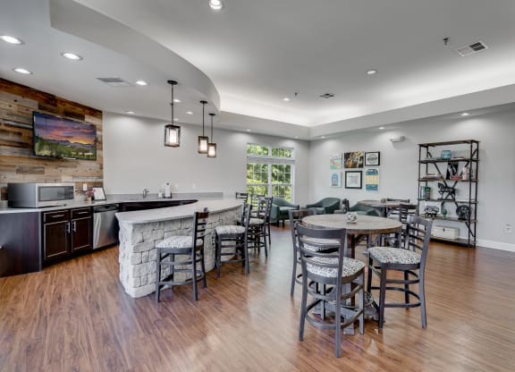 Spacious Clubhouse Kitchen With Large Island