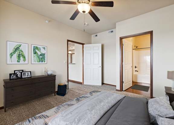 Bedroom with Plush Carpeting