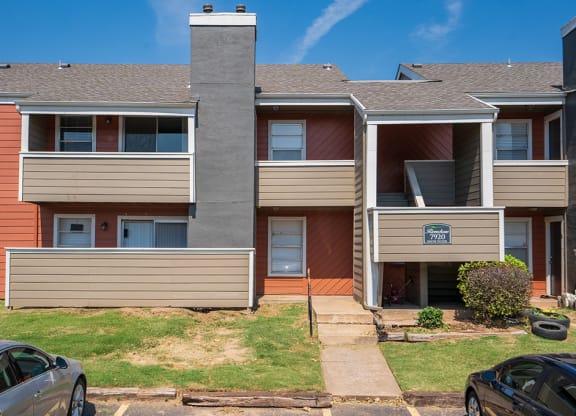 Covered Exterior Stairwell at Riverchase Apartment Building