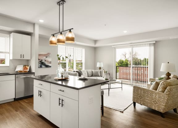 Spacious Living Area With Wood-Style Flooring