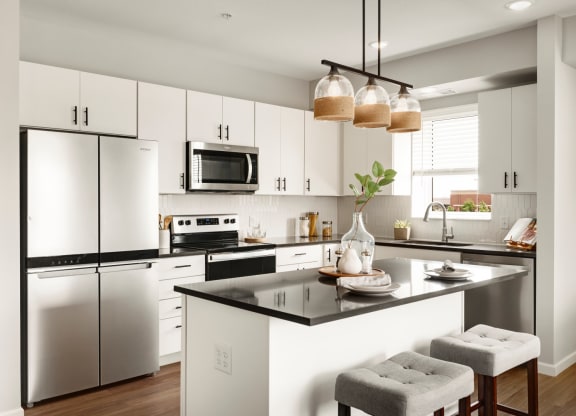 Fully Equipped Kitchen with Stainless Steel Appliances