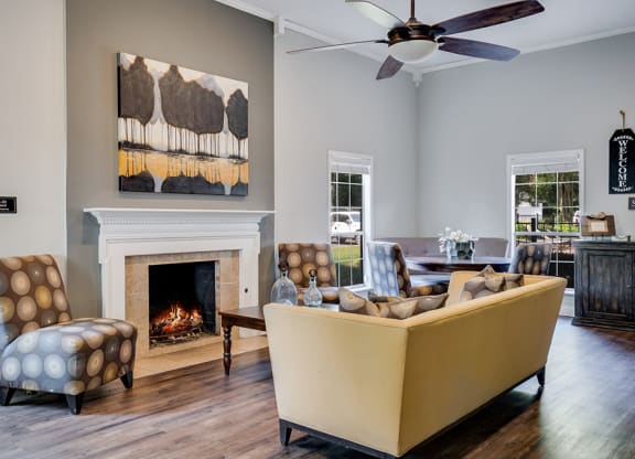 Lounge Area with Fireplace