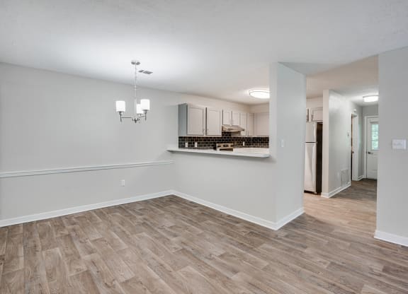 Open Concept Dining Area with Chandelier