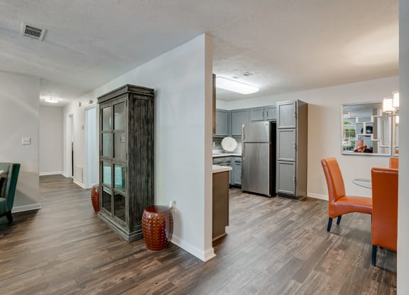 Open Concept Living Area with Kitchen and Dining Space