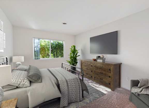 Bedroom with Large Window