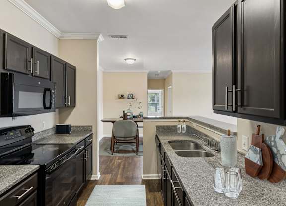 Kitchen with Black Appliances