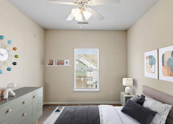 Bedroom with Plush Carpeting