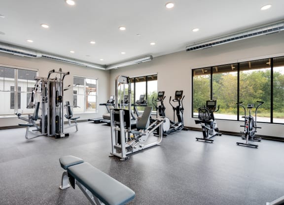 Large Gym with Weight Training Equipment