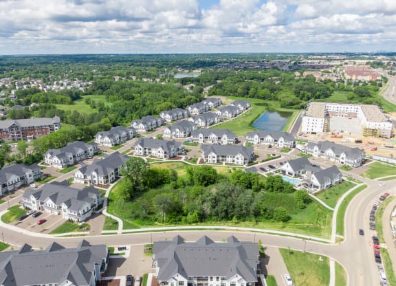 Aerial View Of Sundance Woodbury Ft Townhome Style Apts