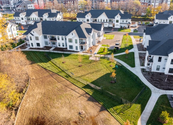 Aerial View Of Sundance Woodbury Apartment Homes Featuring Lots Of Sidewalks
