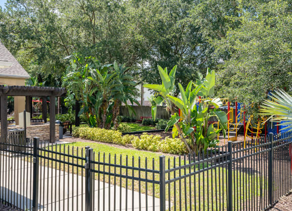 Fenced In Playground and Grilling Area