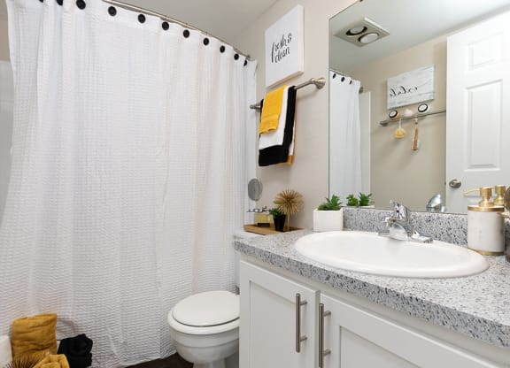 Spacious Bathroom with Shower with Tub