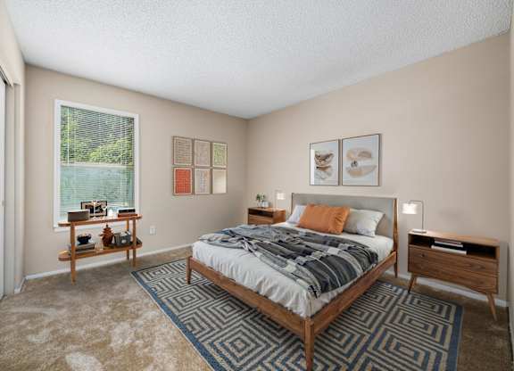 Bedroom with Plush Carpeting