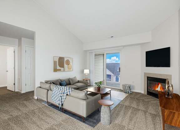 Living Area with Patio Walkout