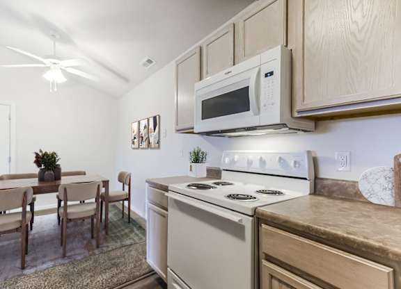 Kitchen with White Appliances
