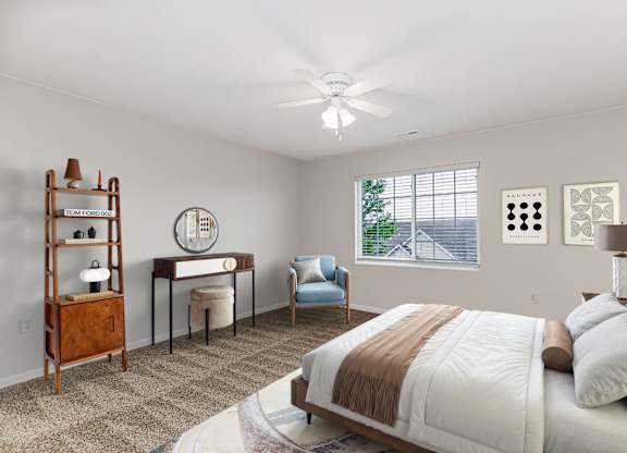 Bedroom With Ceiling Fan