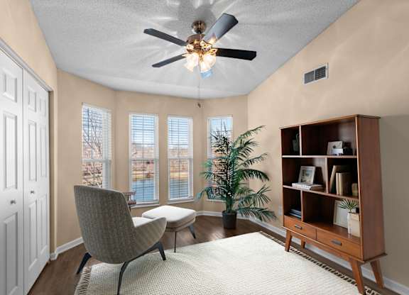 Living Room with bay windows
