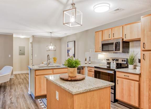 Fully Equipped Kitchen with Stainless Steel Appliances