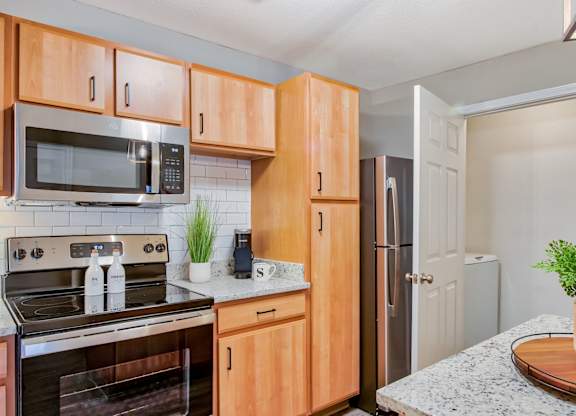 Kitchen with Wood Cabinets