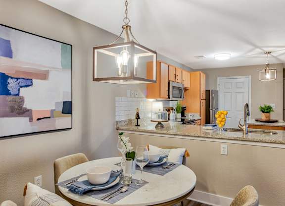 Separate Dining Area with Overhead lighting