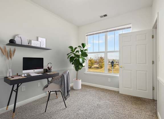 Work From Home Room with Large Window