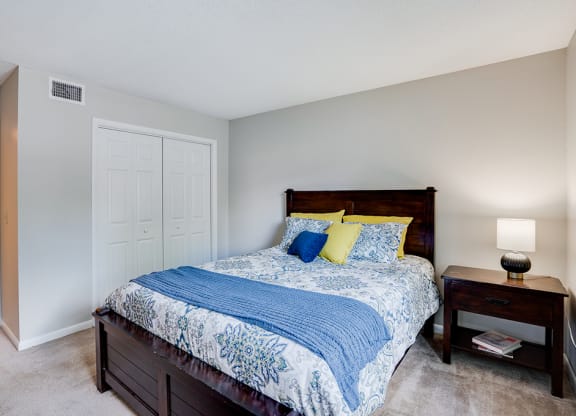 Bedroom with Double Closet Doors