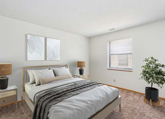 Bedroom with Plush Carpeting