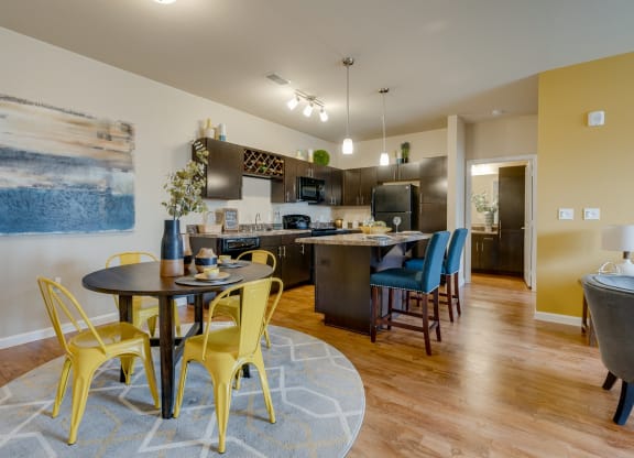 Kitchen With Espresso Cabinets & Large Island