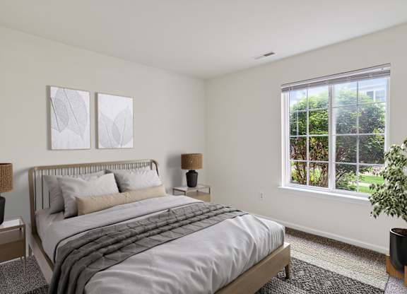Spacious Bedroom with Carpet