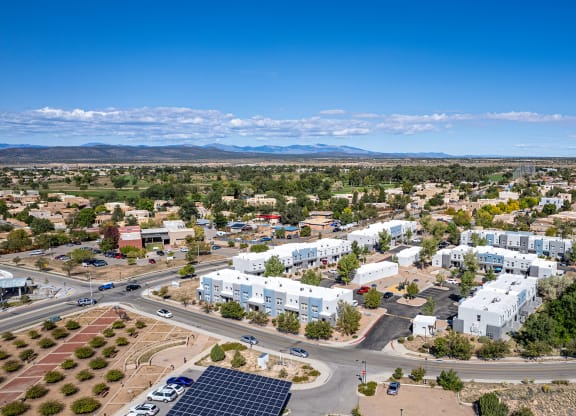 Aerial View of Community at The Bluffs at Tierra Contenta Apartments in Santa Fe New Mexico