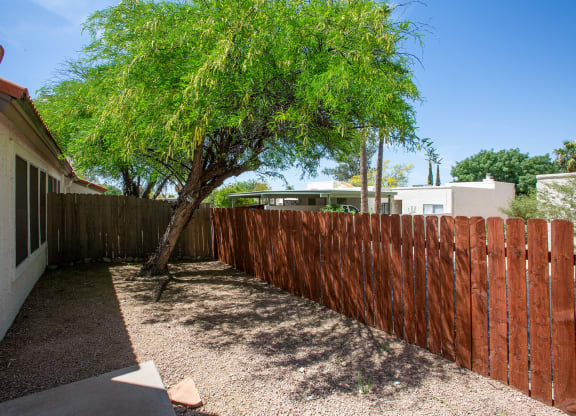 Backyard at Orange Tree Village Apartments in Tucson AZ